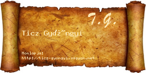 Ticz Gyöngyi névjegykártya